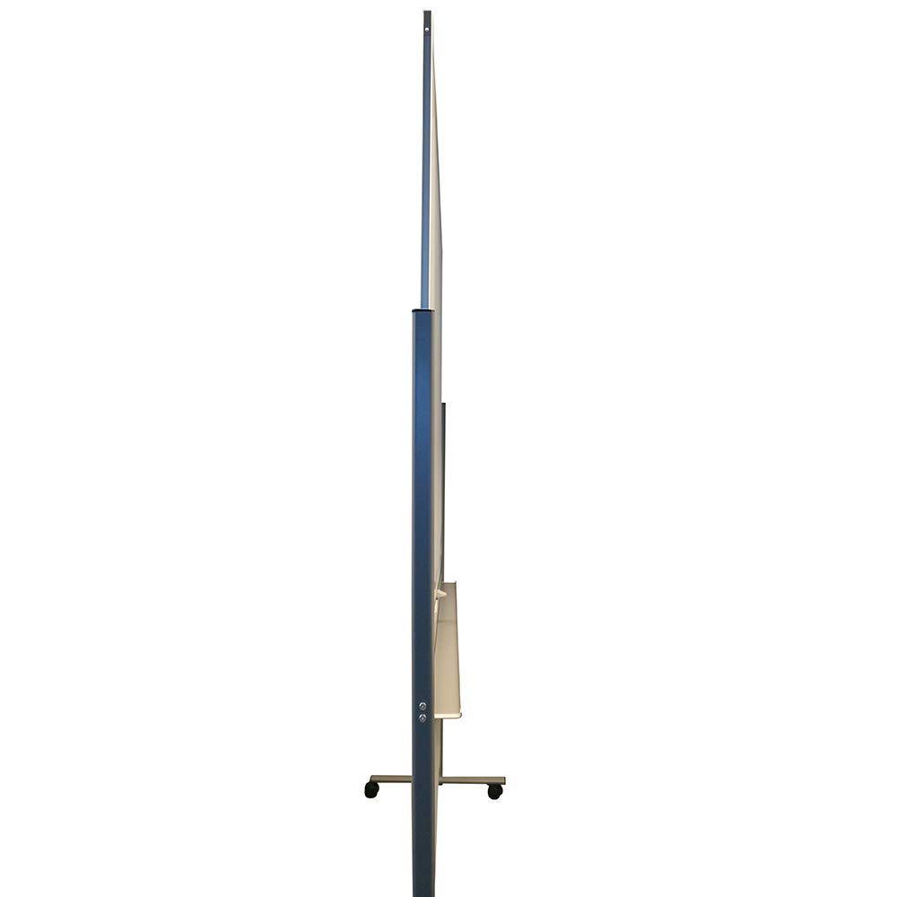Tableau blanc magnétique - Double surface - Support sur roues (120 x 150 cm)