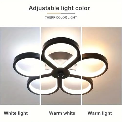 Image of Modern Dimmable LED Ceiling Light | Flush Mount Black Fixture with 3 Color Modes | Adjustable Brightness for Bedroom, Living Room & Dining Room (Ceiling Light (807))
