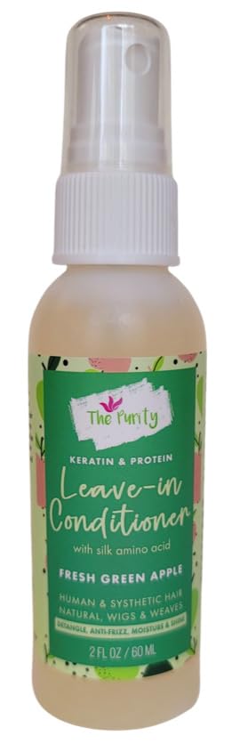 Purity - Acondicionador sin enjuague de queratina y proteína, manzana verde fresca, 2 onzas líquidas (paquete de 3) disponible en Yaxa Peru