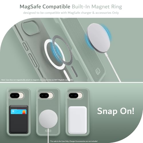 Image of TUDIA MergeGrip Magsafe Compatible for Google Pixel 9a Case - Green Lily