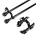 AddGrace 2 PCS Double Curtain Rod Bracket Heavy Duty Curtain Rod Holders for 1