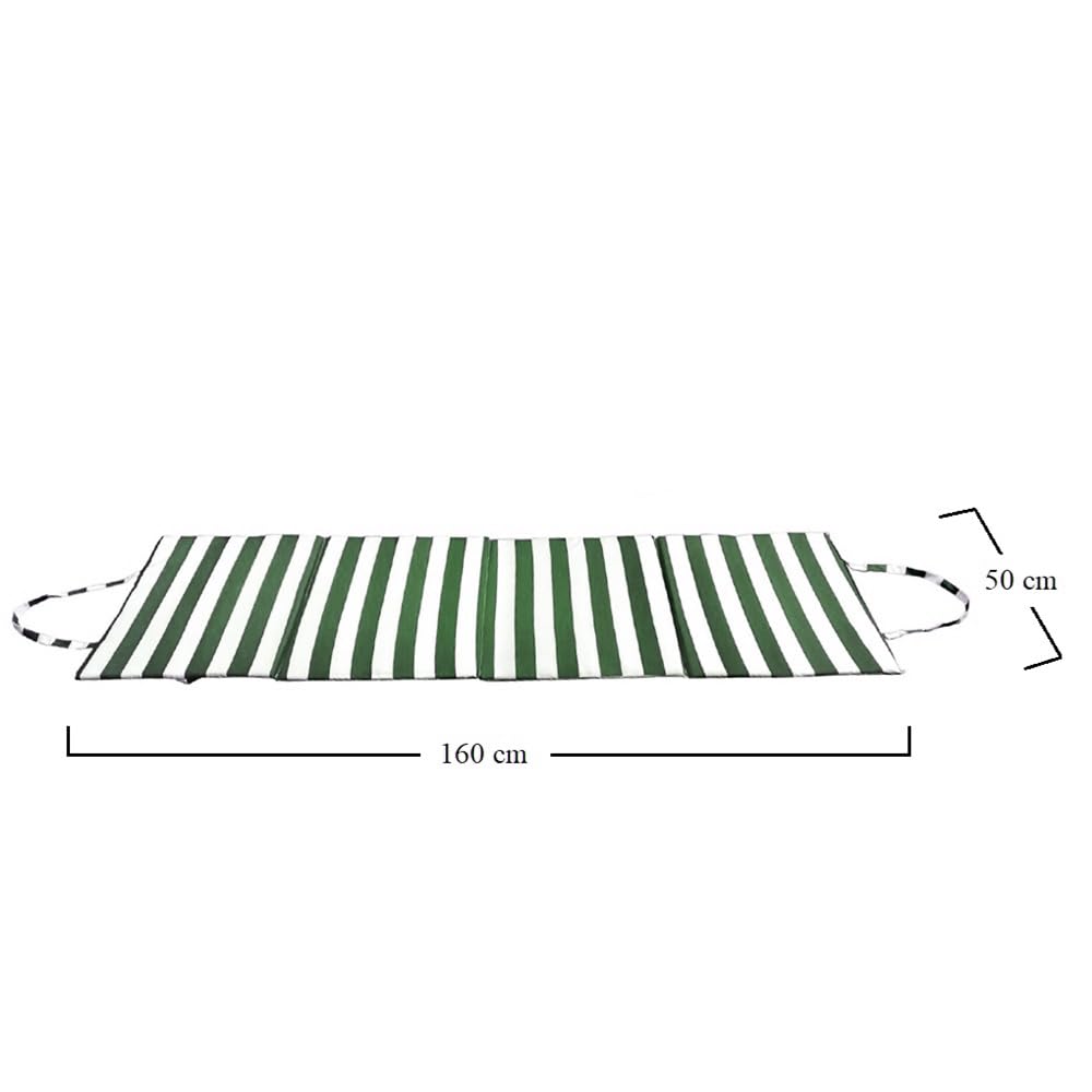 Virsus Stuoia Pieghevole da Spiaggia 488, misura 50x160 cm, Cuscino Materassino, Imbottitura in schiuma morbida, Lettino con Manici per Mare, Campeggio, Picnic, Giardino