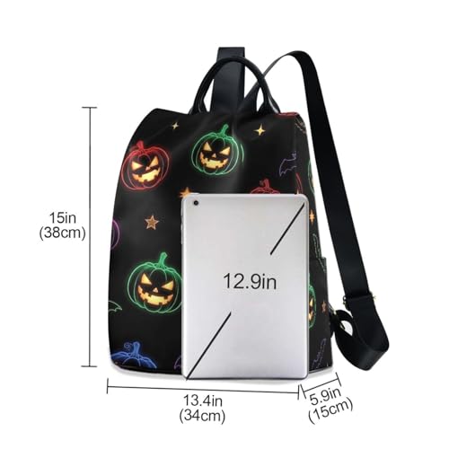Mochila antirrobo para evitar hurtos en el transporte con diseño neón 3