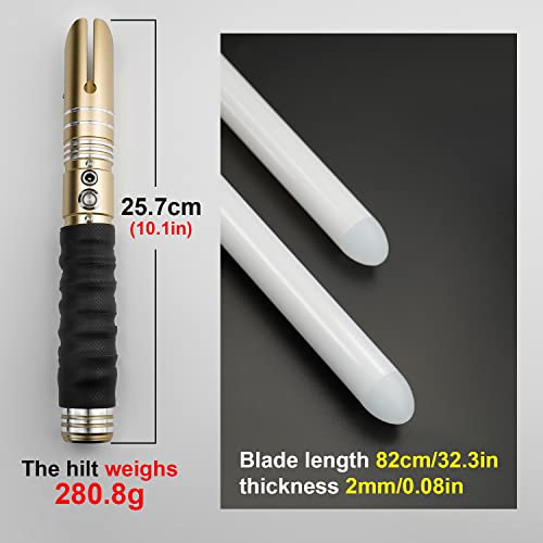 Lightsaber Metal Hilt Fx Heavy Dueling Light Saber With Rgb 12Clocrs Changing And 6 Sound Fonts For Present (Black) #TOP2