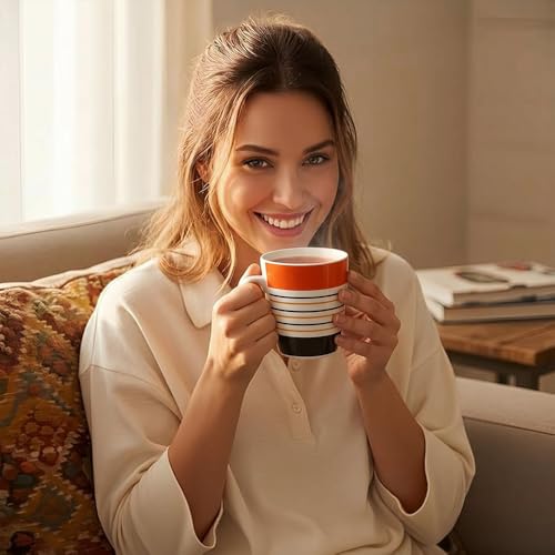 Image of UPC Premium Bone China Coffee Mug Set of 2 | Elegant Ceramic Tea & Coffee Cups for Home, Office & Cafe | Lightweight, Durable, Microwave & Dishwasher Safe Mug Set | Luxury Drinkware Collection