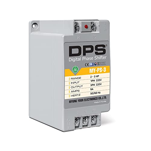 Single Phase to 3 Phase Converter, My-PS-3 Model, Suitable for 2HP(1.5Kw) 6 Amp 200-240V 3 Phase Motor, Only for One Motor Should One DPS Be Used, Input/Output 200V-240V, Digital Type