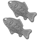 DOITOOL 2 piezas Pez de Hierro Fundido para Cocina Natural Suplemento de Hierro Vegano Reutilizable Resistente y Seguro para Embarazadas y Nutrición Diaria