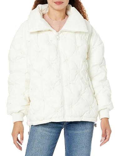 Manteau Guess Perla doudoune femme chaude matelassée à capuche hiver