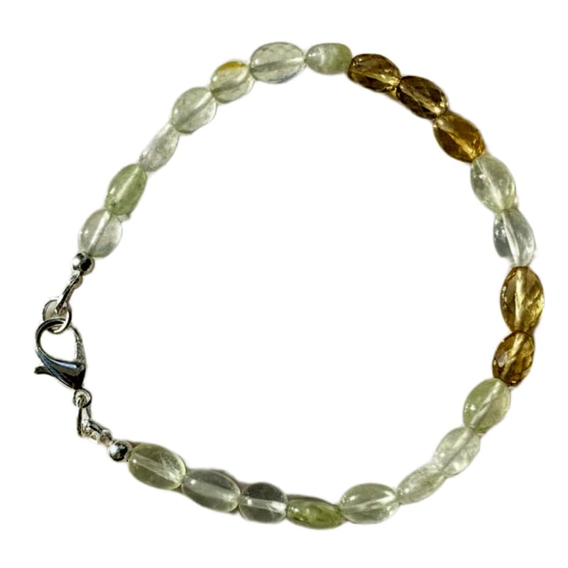 Bracelet aigue-marine naturelle 5 x 6 mm, bijou fait main en pierres véritables
