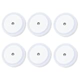 Generic LED Plug in Night Light with Light Sensor 6-Pack (Round), White