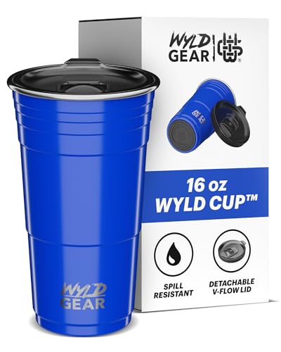 The WYLD Cup - Vaso de acero inoxidable con tapa a prueba de fugas