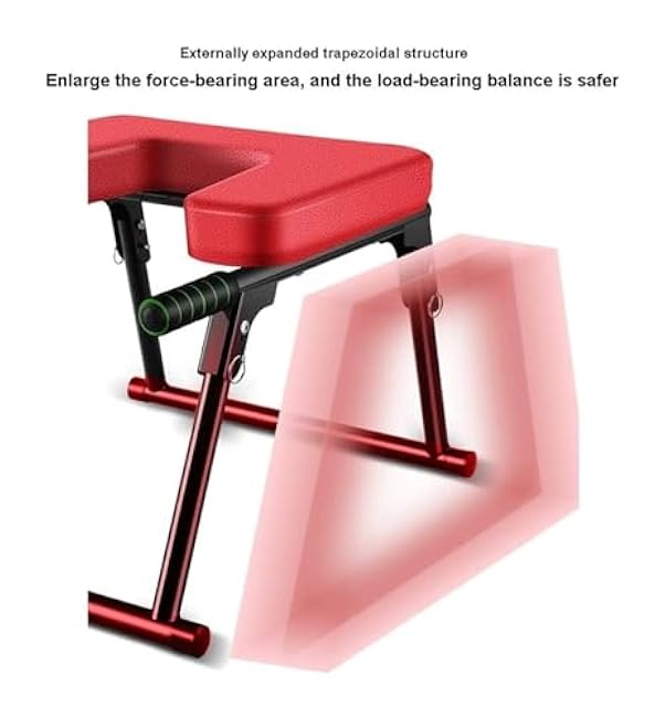 Foldable Yoga Headstand Bench with Double Armrests, Inversion Chair for Fitness, Gym Home, Relieve Fatigue Build Body