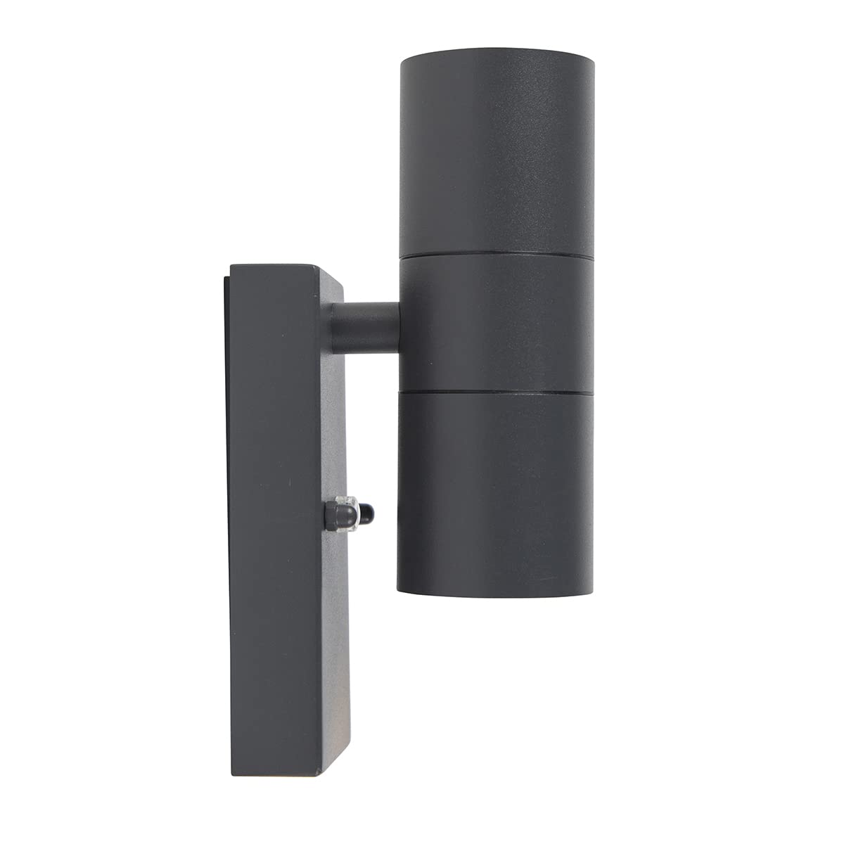 Qazqa duo - Eclairage exterieur avec detecteur de mouvement - 2 pièces - H 21.5 cm - Gris foncé - Moderne - éclairage extérieur