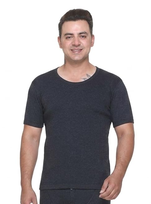 Warmzone Men Half Sleeve Fur Thermal Top-image-9