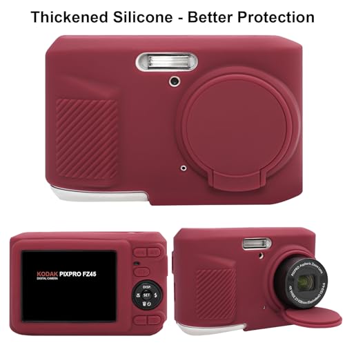 Funda de silicona para cámara KODAK PIXPRO FZ45, roja miniatura 3
