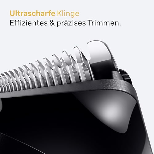 Braun Barttrimmer Series 5, Elektrischer Bartschneider Herren mit 5 Zubehörteile, Ultrascharfe Klinge, 120 Min Akkulaufzeit, Kabelloser Bartrasierer, 40 Längen, Wasserdicht, BT5525, Grau 4