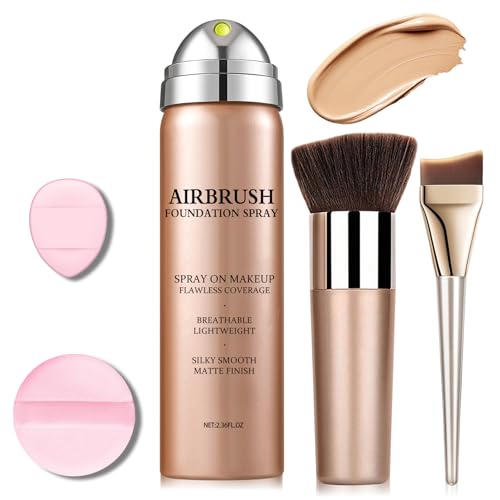 ZHISHUDL Magic Minerals Airbrush Foundation Spray,Air Brush Makeup Full Coverage Foundation for...
