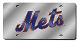 MLB New York Mets Laser-Cut Auto Tag (Silver)
