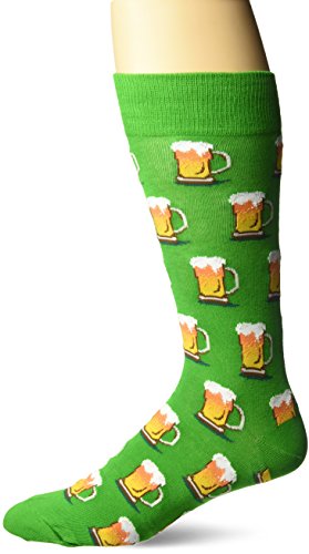 Hot Sox Men's Conversational Slack Crew Socks, Beer (Kelly), Shoe Size:6-12 / Sock Size: 10-13 Colorado 