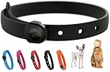 Picture of Dog Collar - Comfortable, Soft and Lightweight Adjustable Collar with Name Tag Ring for Miniature Dogs and Puppies - Non Breakaway Cat Collar by Nuvuq (Black, Mini)