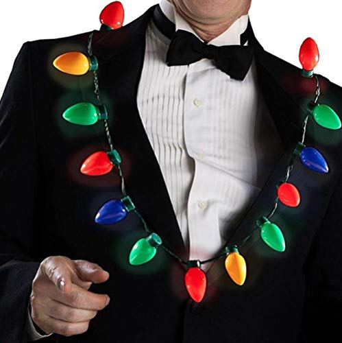 Preisvergleich Produktbild Halskette Weihnachten LED leuchten Weihnachtsbirne Halskette Party Gefälligkeiten für Erwachsene oder Kinder Urlaub