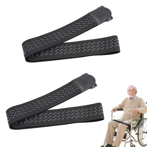 JINJUMEI 2PCS Wheelchair Thigh Leg Strap, Wheelchair Strap Seat Belt Leg Support Strap, Adjustable Secure Leg Straps for Elderly Dementia Paralysis Parkinson's