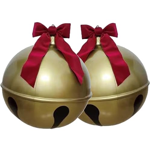 Consejos y comparativas para Comprar Bolas navidad grandes al mejor precio. 35 Havamoasa 2Piezas/Set Bola de Navidad Inflable de 23.6 Pulgadas PVC Bolas de Navidad Gigantes con Grandes Ornamentos de Navidad inflables de Lazo Rojo para Decoraciones navideñas...