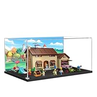 Lego 71006 The Simpsons' House Building Set Acrylic Display Case Clear Dustproof Display Case Compatible with Lego 71006 (Showcase Only) (Display Case Only) (Background Construction A)