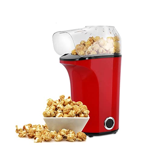 Popcornmaschine, Popcornmaschine ohne Fett und Öl, Ein-Knopf-Bedienung, Mit Abnehmbarem Deckel, BPA-Frei…