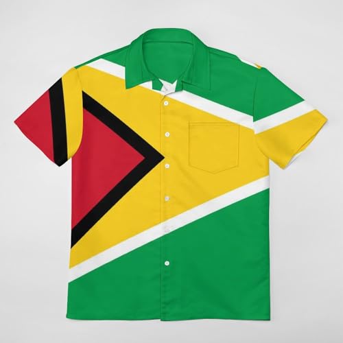 T-Shirt Drapeau Guyane pour Homme - Maillot Décontracté Estival