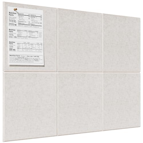 Image of MaxGear Felt Bulletin Board 36 inch x 24 inch, Light Tan Felt Wall Tiles Push Pins