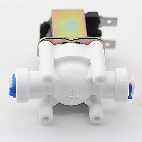 Digiten Dc 12V 1/4" Inlet Feed Water Solenoid Valve Quick Connect N/C Normally Closed #TOP3