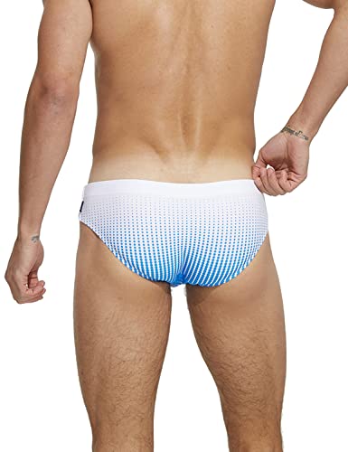 SEOBEAN Mens Sexy Low Rise Gradient Swim Brief Swimwear 2309022