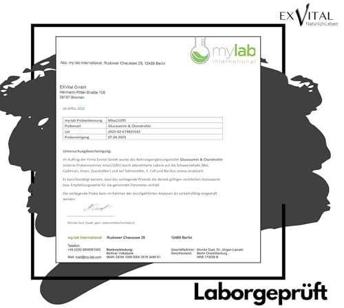 Glucosamin Chondroitin hochdosiert - 1200 mg pro Tag- mit Curcuma, Weihrauch, Hyaluronsäure, Vitamin C, Collagen & Piperin -180 Kapseln, laborgeprüft