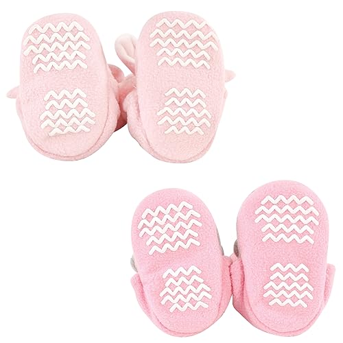 Image of Hudson Baby Cozy Fleece Booties with Non Skid Bottom,