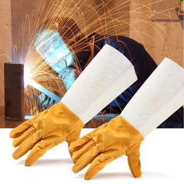Generic Soldering Welding Work Soft Cowhide Leather Plus Gloves