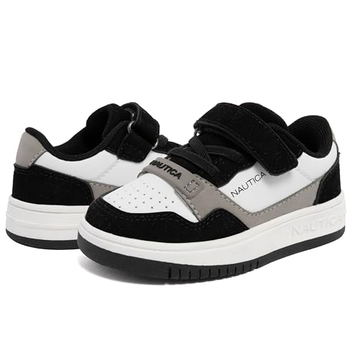 Image of Nautica Kids Adjustable Strap Shoes | Comfortable Casual Sneakers for Boys and Girls, Toddlers & Little Kids