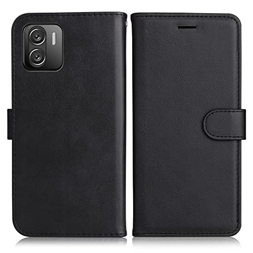 DENDICO Cover per Xiaomi Redmi A1, Premium Portafoglio PU Custodia in PU Pelle, Flip Libro TPU Bumper Caso per Xiaomi Redmi A1, Nero