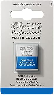 Winsor & Newton 8840171 Professional Watercolour Paint, Artist Quality, Finest Pigments, Cobalt Blue, Half Pan