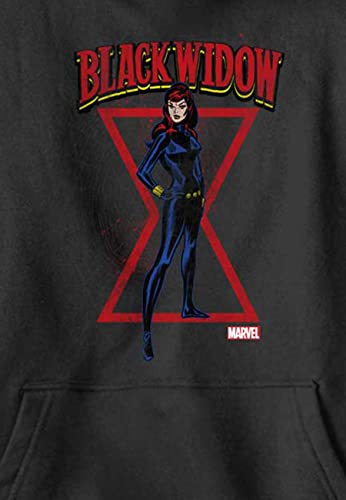 Sweat à capuche Marvel Kids Classic Black Web en coton noir pour junior