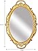 PortPlugs Mirrored Tray,Decorative Mirror for Perfume Organizer Jewelry Dresser Organizer Tray & Display,Vanity Tray,Serving Tray,9.8'' x 14''(Gold)