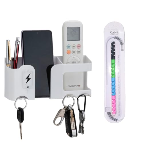 Wall Mount Mobile Holder with (Cable Protector), Multi-Usage Phon...