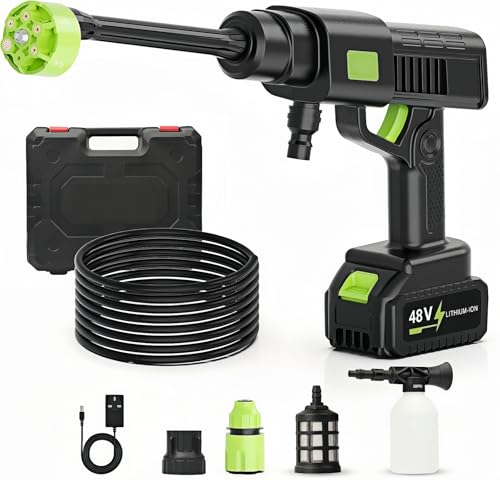 Cordless Pressure Washer, Portable Battery Power Washer, Electric Car Pressure Washer Handheld with 6-in-1 Nozzle,3.0Ah Battery,Small Power Car Cleaner for Floor Garden Fence Depot 1 Cordless Pressure Washer, Portable Battery Power Washer, Electric Car Pressure Washer Handheld with 6-in-1 Nozzle,3.0Ah Battery,Small Power Car Cleaner for Floor Garden Fence Depot
