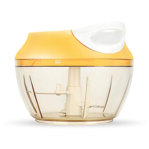 Hand-Powered Food Chopper,Mini Ice Crusher,Vegetable Chopper, Mincer,Blender to Chop Fruits,Whisk,Stirrer,Grinding