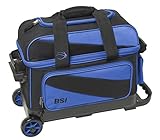 BSI Double Roller Bowling Bag, Black/Blue