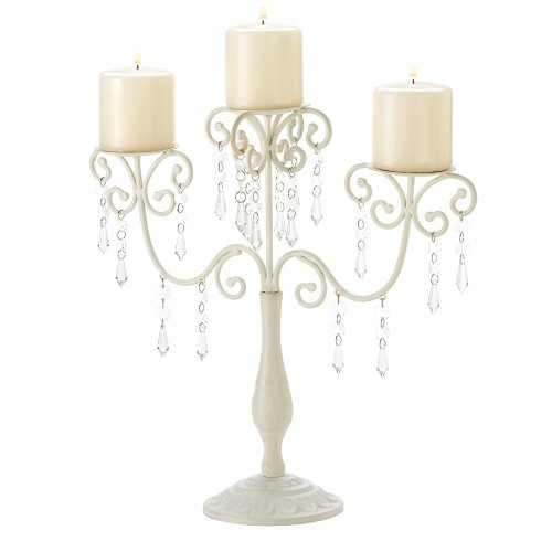 Ivory Candelabra Wedding Gift Centerpiece Candle Holder