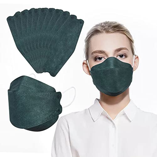 Image of Borje KN95 Face Masks for Adults 50 Pack, 5-Ply Emerald Green Disposable Face Mask Against PM 2.5 Smoke & Dust, Filtration Efficiency 95%