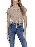 dirndlbluse binden Weiches ONLY Damen Onlthyra Capsleeve Knot WVN Shirtbluse, Oxford Tan, S EU