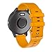 ISABAKE Cinturino per Garmin Forerunner 245 645 Vivoactive 3 / Vivoactive 3 Music/Vivomove/Vivomove HR Music - Cinturino in Silicone Morbido a sgancio rapido 20mm per Orologio Garmin- Arancia