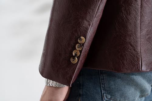 Boys Faux Leather Jacket Double-Breasted Blazer Kids Cauasl Moto Outerwear Outfit4